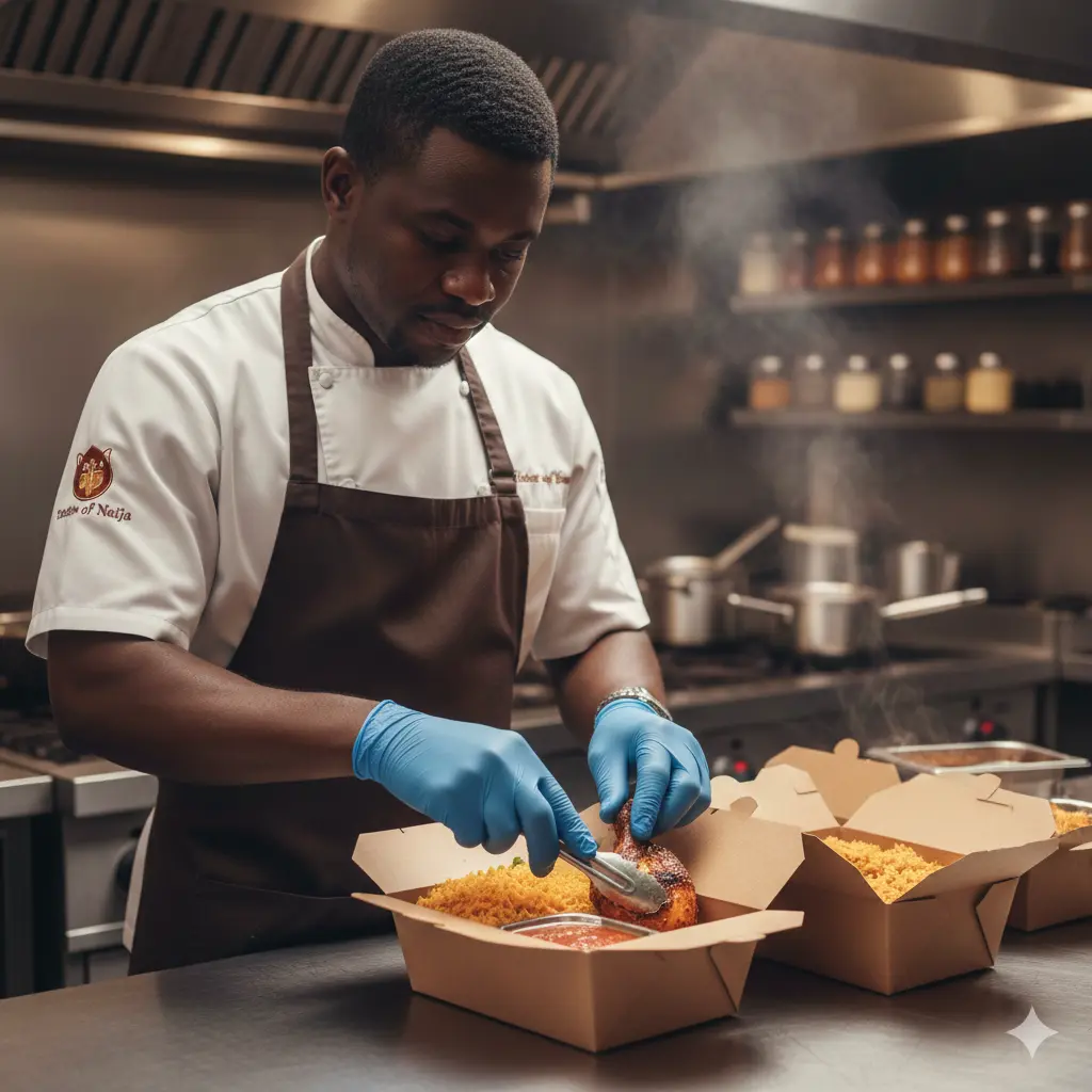 Chef preparing a fresh meal in a kitchen